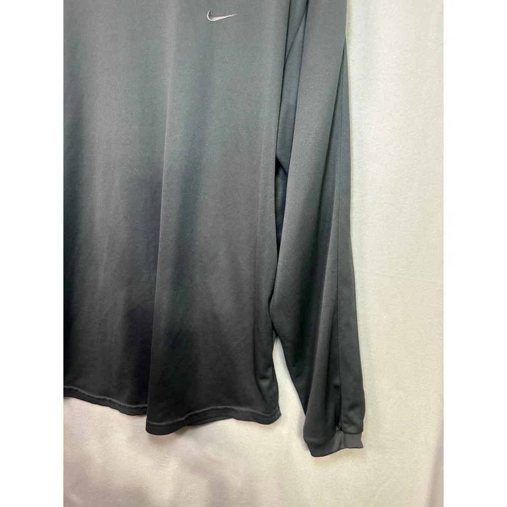 Nike Golf Mens Long Sleeve Mock‎ Neck Performance Shirt Grey Large L Activewear